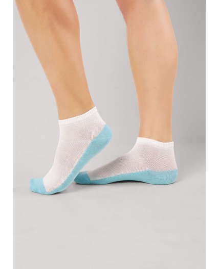 CLES Носки жен.L2011 market line сетка, белый