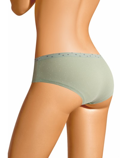 CLE SH1077 Трусы жен. Ириска, св.зелёный/молочный