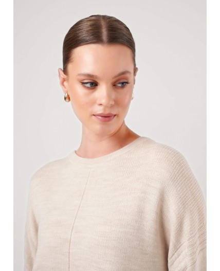 CLE Джемпер жен. 154595/192ак, меланж бежевый