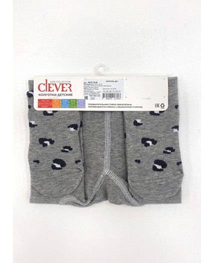 CLE Колготки дет.КД191 68-86 ясли дев, меланж серый