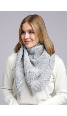 CLE Косынка 102344ап, меланж св.серый