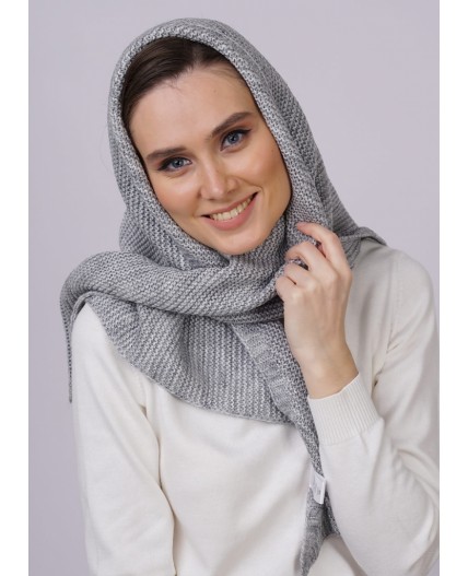 CLE Косынка 102344ап, меланж св.серый