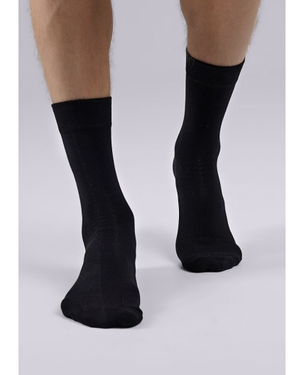 CLE Носки муж.К100Л/1 хл+л 23ф, чёрный