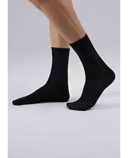 CLE Носки муж.К100Л/1 хл+л 23ф, чёрный