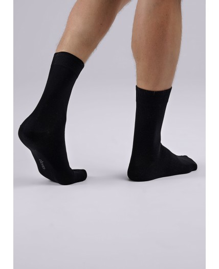 CLE Носки муж.К100Л/1 хл+л 23ф, чёрный