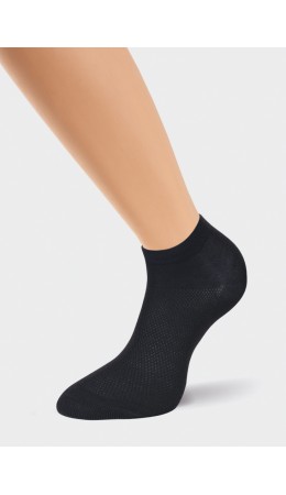 CLE Носки муж.К114 сетка укороч, чёрный
