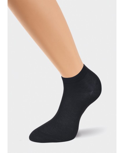 CLE Носки муж.К114 сетка укороч, чёрный