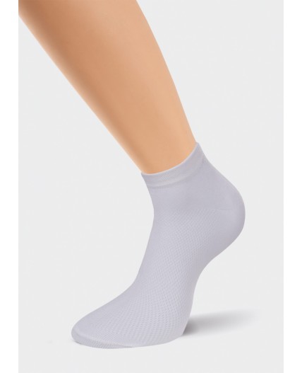 CLE Носки муж.К114 сетка укороч, белый