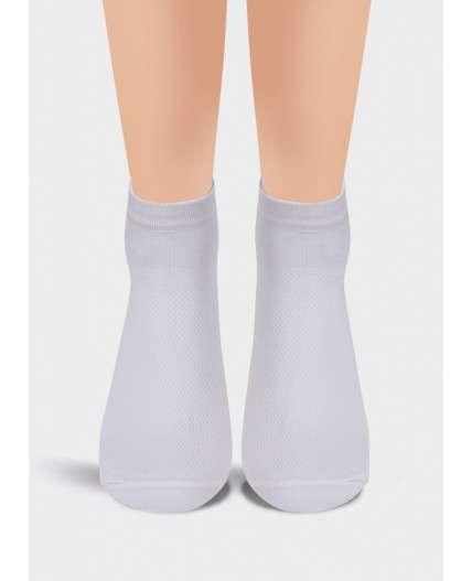 CLE Носки муж.К114 сетка укороч, белый