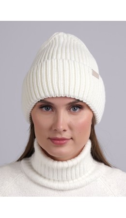 CLE Шапка 453929ап флис, молочный