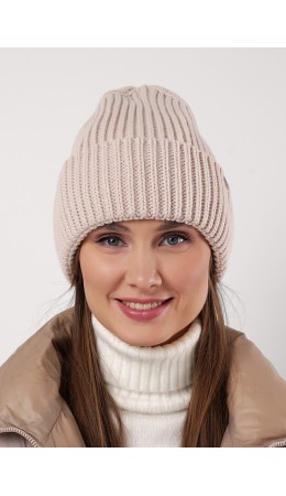 CLE Шапка 453929ап флис, меланж бежевый