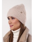 CLE Шапка 453929ап флис, меланж бежевый