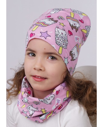 CLE Шапка дет. 525768гн, св.розовый/фиолетовый