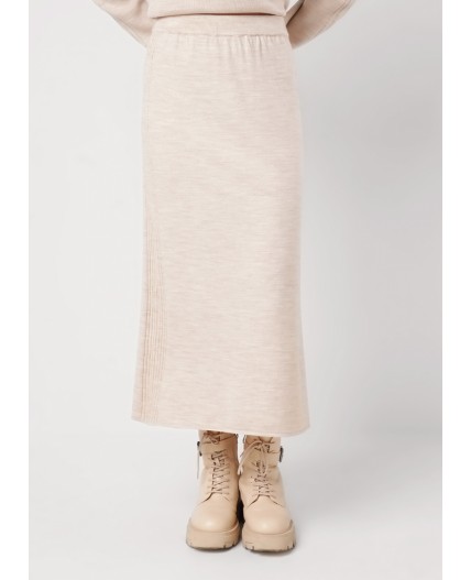 CLE Юбка жен. 154596/192ак, меланж бежевый