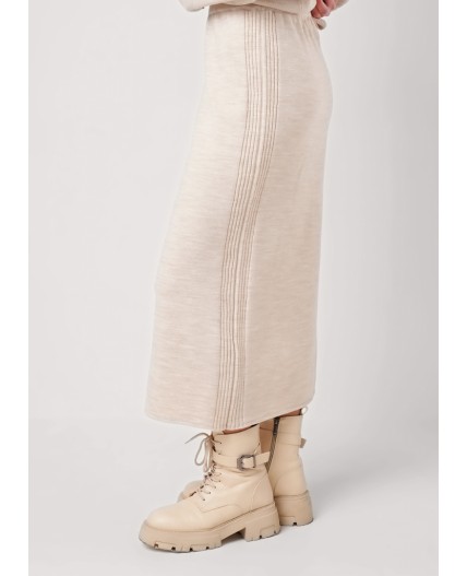 CLE Юбка жен. 154596/192ак, меланж бежевый