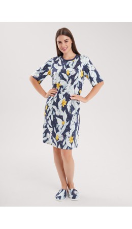 CLE LDR15-1209 Платье жен. Луна, т.синий/св.серый