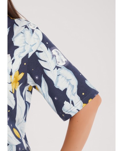 CLE LDR15-1209 Платье жен. Луна, т.синий/св.серый