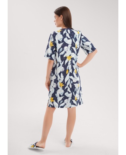 CLE LDR15-1209 Платье жен. Луна, т.синий/св.серый