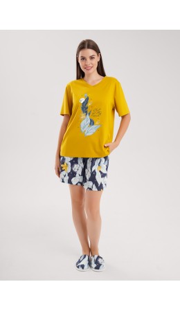 CLE LP15-1209 Набор одежды жен. Луна, горчичный/т.синий