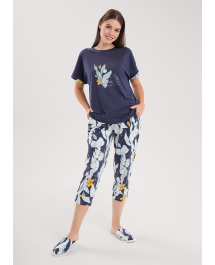 CLE LP15-1209/1 Набор одежды жен. Луна, т.синий/св.серый