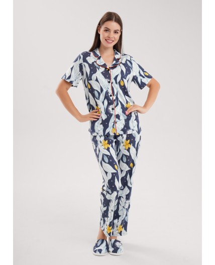 CLE LP15-1209/3 Набор одежды жен. Луна, т.синий/св.серый