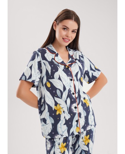 CLE LP15-1209/3 Набор одежды жен. Луна, т.синий/св.серый