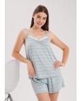 CLE LSET15-1209 Пижама жен. Луна, св.голубой/молочный