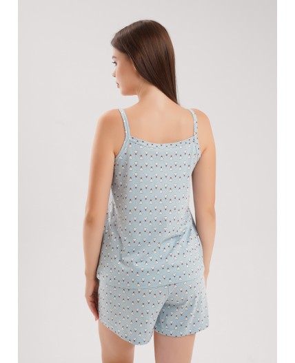 CLE LSET15-1209 Пижама жен. Луна, св.голубой/молочный