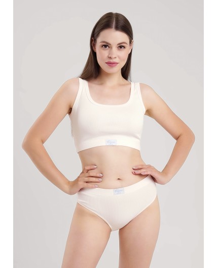 CLE LT15-1176бк Майка жен. укор. Экрю, ванильный