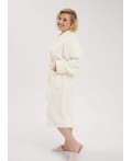 CLE LX15-009у Халат жен. Двойная махра, молочный