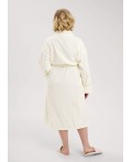 CLE LX15-009у Халат жен. Двойная махра, молочный