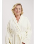 CLE LX15-009у Халат жен. Двойная махра, молочный