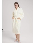 CLE LX15-009у Халат жен. Двойная махра, молочный