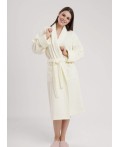 CLE LX15-009у Халат жен. Двойная махра, молочный