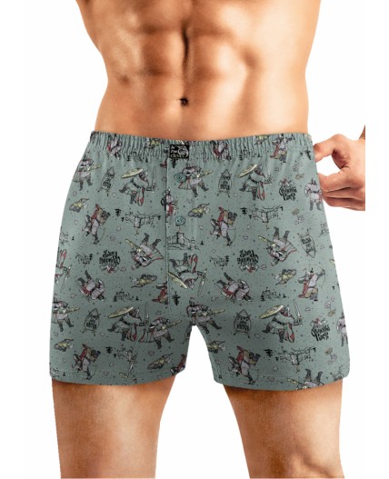 CLE MBX452151 Трусы муж., серый/бордовый