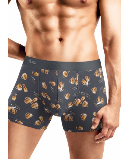 CLE MSH452043 Трусы муж., т.серый/оранжевый