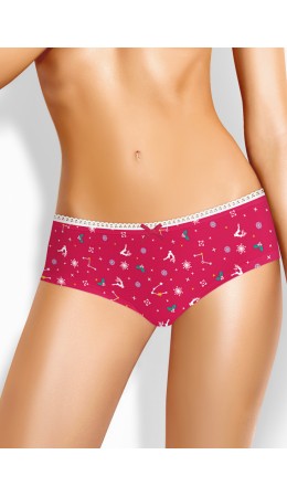 CLE SH1138/2к Трусы жен., красный/молочный