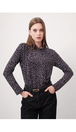 CLE Водолазка жен. 157001/186увн, серый/т.серый