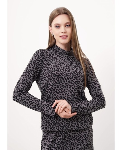 CLE Водолазка жен. 157001/186увн, серый/т.серый