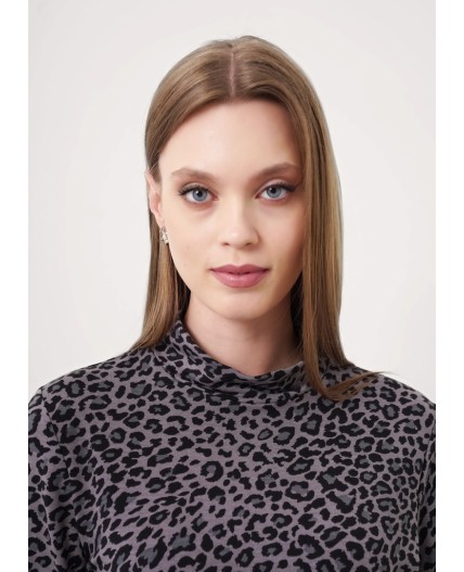 CLE Водолазка жен. 157001/186увн, серый/т.серый