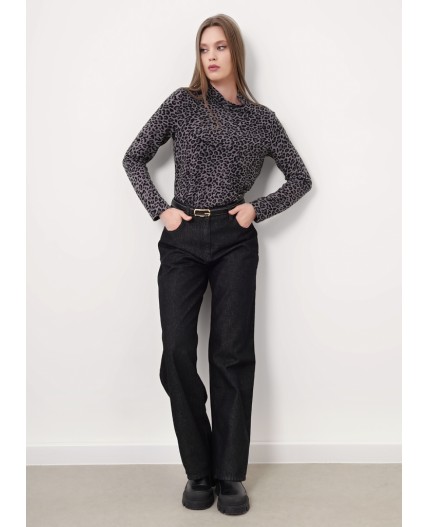 CLE Водолазка жен. 157001/186увн, серый/т.серый