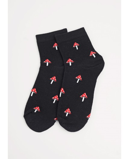 CLE Носки дет.С15838 16-18,18-20 23Ф хл+эл, чёрный