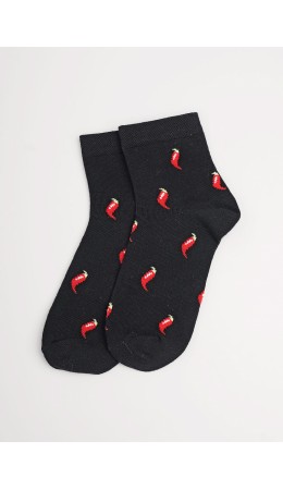 CLE Носки дет.С15839 20-22,22 23Ф хл+эл, чёрный