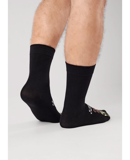 CLE Носки муж.К6568Л 23Ф хл+эл, чёрный