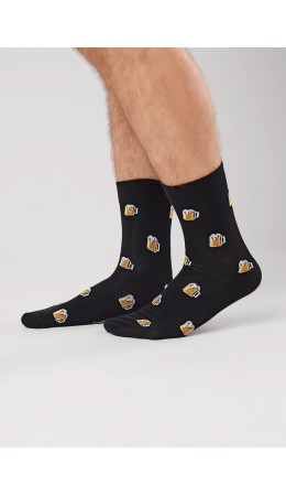 CLE Носки муж.К6570Л 23Ф хл+эл, чёрный