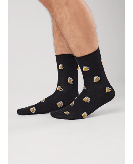 CLE Носки муж.К6570Л 23Ф хл+эл, чёрный