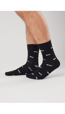 CLE Носки муж.К6571Л 23Ф хл+эл, чёрный