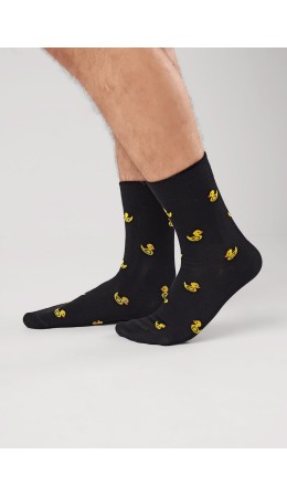 CLE Носки муж.К6572Л 23Ф хл+эл, чёрный