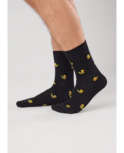 CLE Носки муж.К6572Л 23Ф хл+эл, чёрный