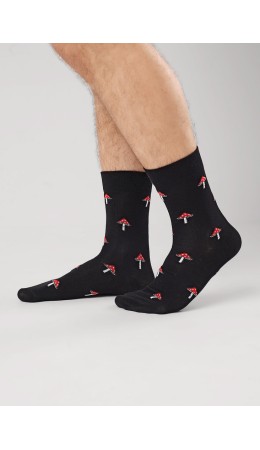 CLE Носки муж.К6573Л 23Ф хл+эл, чёрный